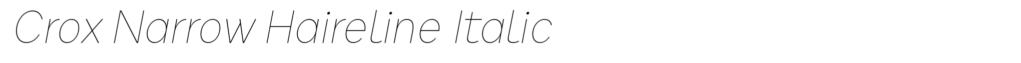 Crox Narrow Haireline Italic image